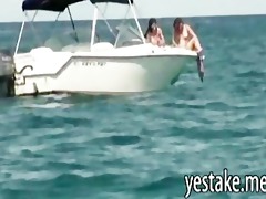 chap spies on ally with her girlfriend on a boat